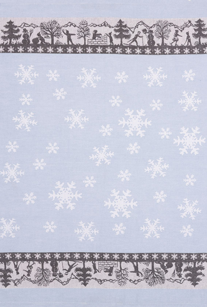 Preview: KULTSCHTOFF Küchentuch aus 100 % Baumwoll-Vollzwirn, Jacquardgewebt, hellblau, 50x75 cm, Swiss Made, saugfähig, langlebig und pflegeleicht